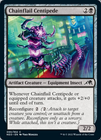 Chainflail Centipede [Kamigawa: Neon Dynasty] Magic: The Gathering
