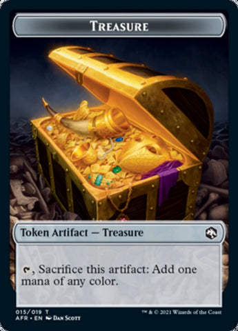 Treasure // Vecna Double-Sided Token [Dungeons & Dragons: Adventures in the Forgotten Realms Tokens] Magic: The Gathering