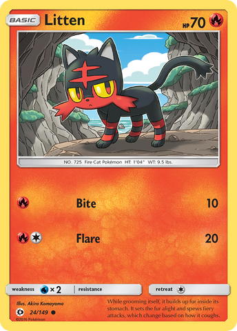 Litten (24/149) [Sun & Moon: Base Set] Pokémon