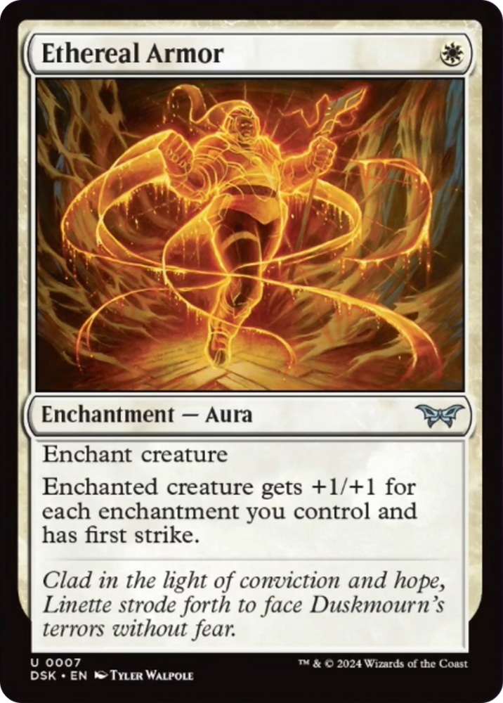 Ethereal Armor [Duskmourn: House of Horror] Magic: The Gathering