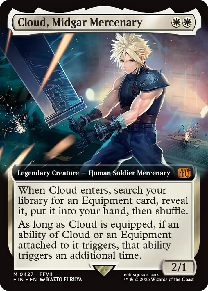 Cloud, Midgar Mercenary (Extended Art) [FINAL FANTASY] Magic: The Gathering