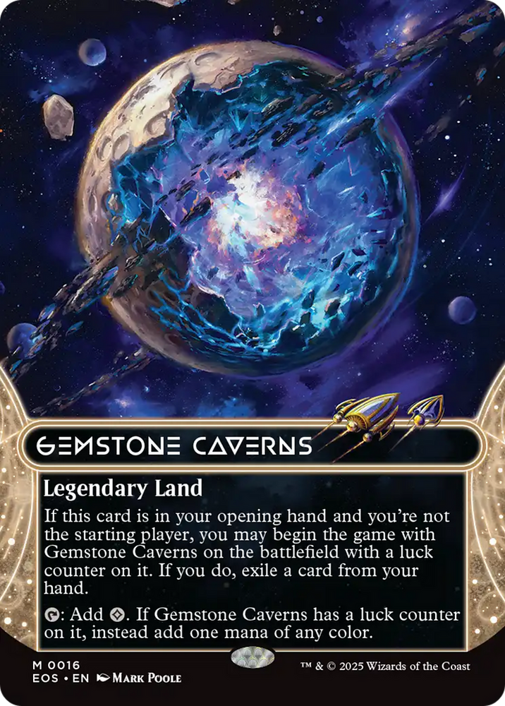 Gemstone Caverns (0016) (Borderless) [Edge of Eternities: Stellar Sights] Magic: The Gathering