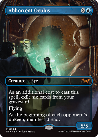 Abhorrent Oculus (Borderless) [Duskmourn: House of Horror] Magic: The Gathering