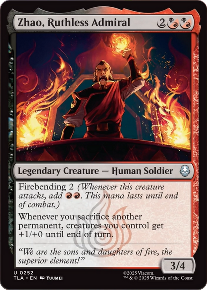 Zhao, Ruthless Admiral [Avatar: The Last Airbender] Magic: The Gathering