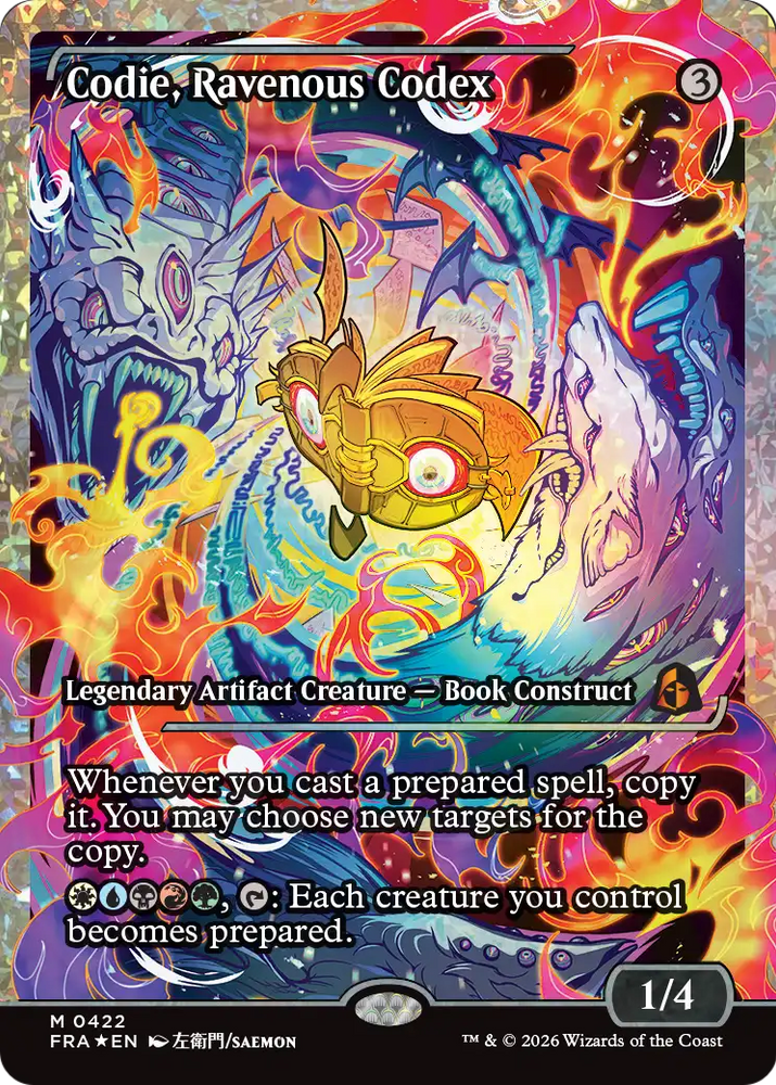 Codie, Ravenous Codex (Showcase) (Fracture Foil) [Reality Fracture] Magic: The Gathering