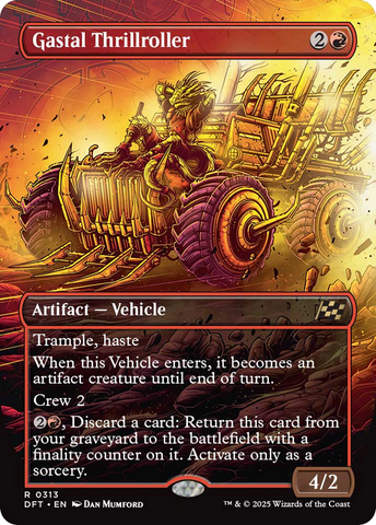 Gastal Thrillroller (Borderless) [Aetherdrift] Magic: The Gathering