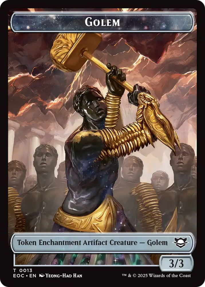 Shapeshifter // Golem (0013) Double-Sided Token [Edge of Eternities Commander Tokens] Magic: The Gathering