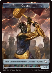 Shapeshifter // Golem (0013) Double-Sided Token [Edge of Eternities Commander Tokens] Magic: The Gathering