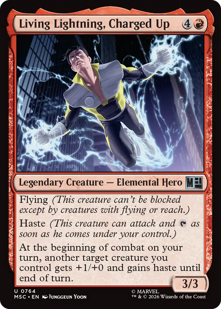 Living Lightning, Charged Up [Marvel Super Heroes Commander] Magic: The Gathering