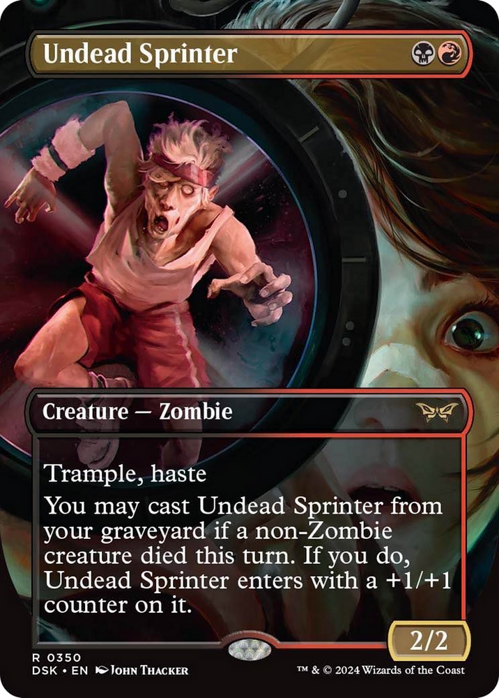 Undead Sprinter (Borderless) [Duskmourn: House of Horror] Magic: The Gathering
