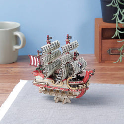 Wa-gu-mi One Piece Red Force Ship Model Wooden 3D Puzzles