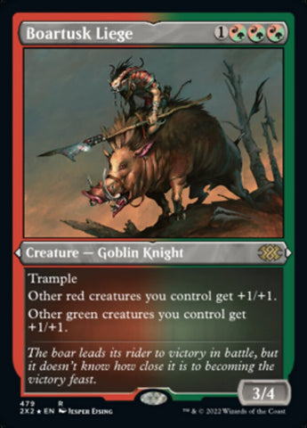 Boartusk Liege (Foil Etched) [Double Masters 2022] Magic: The Gathering