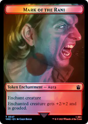 Alien // Mark of the Rani Double-Sided Token (Surge Foil) [Doctor Who Tokens] Magic: The Gathering