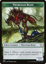 Phyrexian Beast Token [Phyrexia: All Will Be One Tokens] Magic: The Gathering