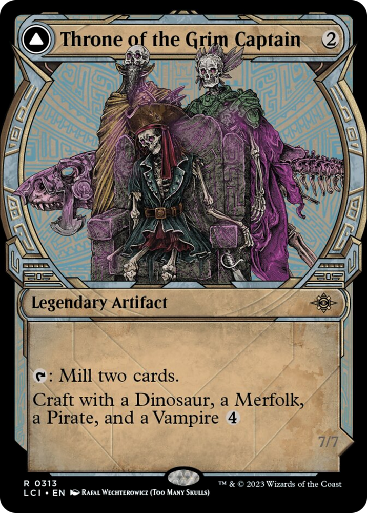Throne of the Grim Captain // The Grim Captain (Showcase) [The Lost Caverns of Ixalan] Magic: The Gathering