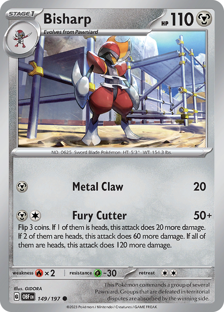 Bisharp (149/197) [Scarlet & Violet: Obsidian Flames] Pokémon