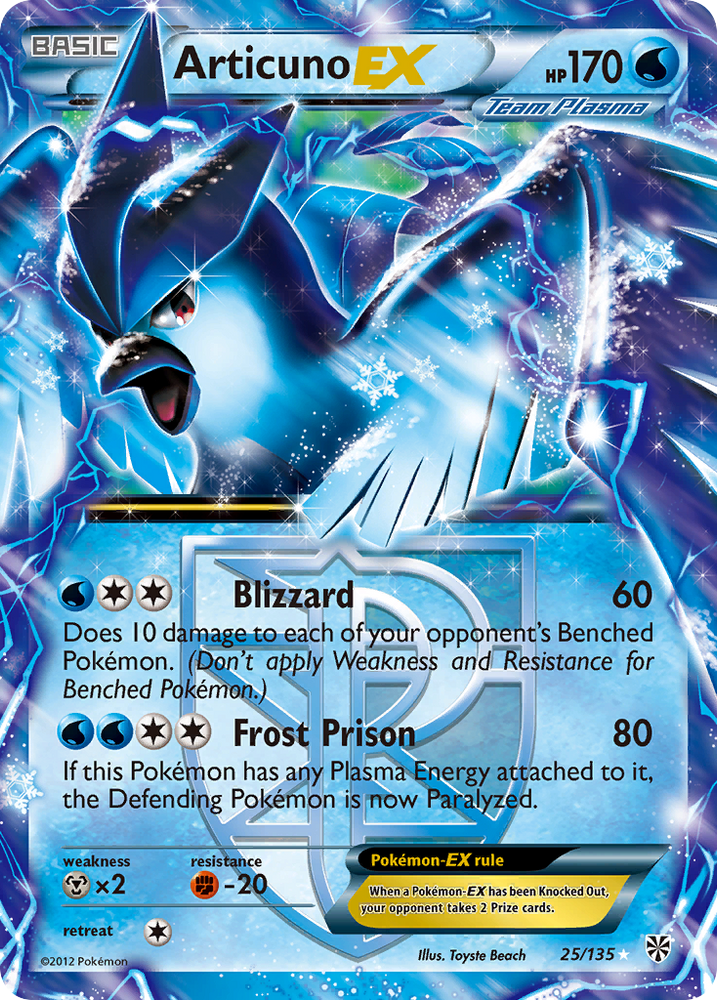 Articuno EX (25/135) [Black & White: Plasma Storm] Pokémon
