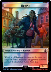 Human (0038) // Mutant Double-Sided Token (Surge Foil) [Doctor Who Tokens] Magic: The Gathering