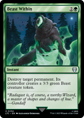Beast Within [The Lord of the Rings: Tales of Middle-Earth Commander] Magic: The Gathering
