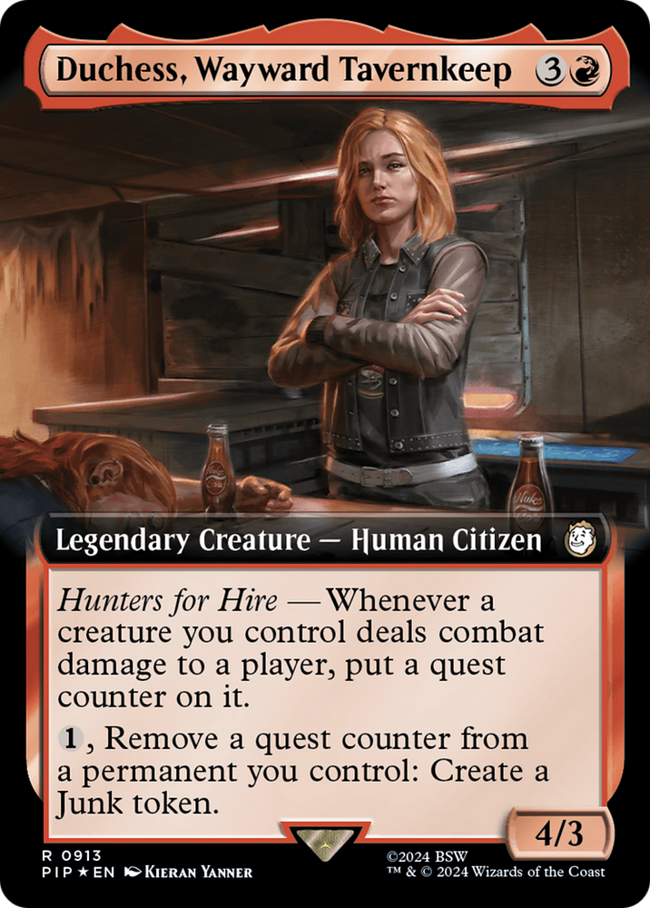 Duchess, Wayward Tavernkeep (Extended Art) (Surge Foil) [Fallout] Magic: The Gathering