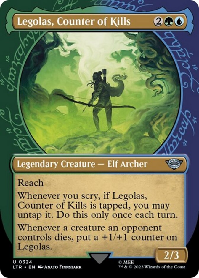 Legolas, Counter of Kills (Showcase Ring Frame) [The Lord of the Rings: Tales of Middle-Earth] Magic: The Gathering