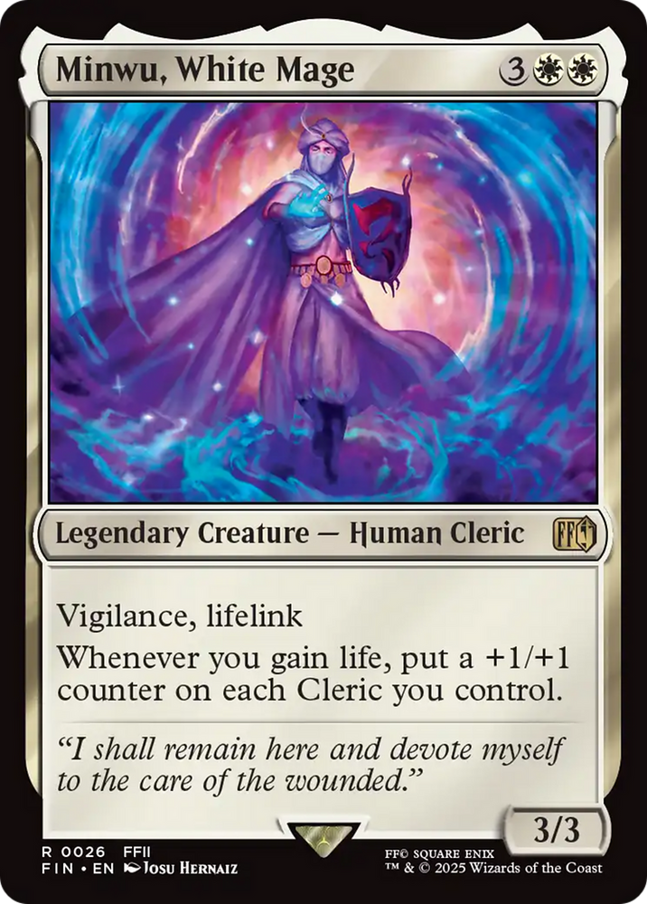 Minwu, White Mage [FINAL FANTASY] Magic: The Gathering