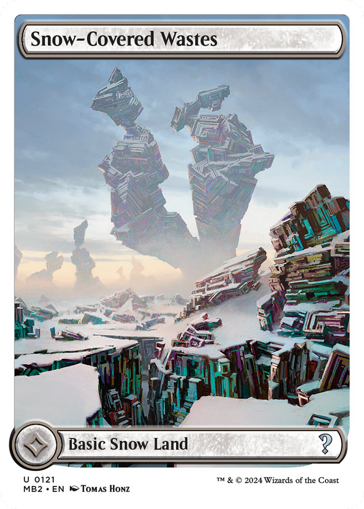 Snow-Covered Wastes (White Border) [Mystery Booster 2] Magic: The Gathering