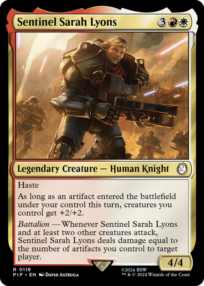 Sentinel Sarah Lyons [Fallout] Magic: The Gathering