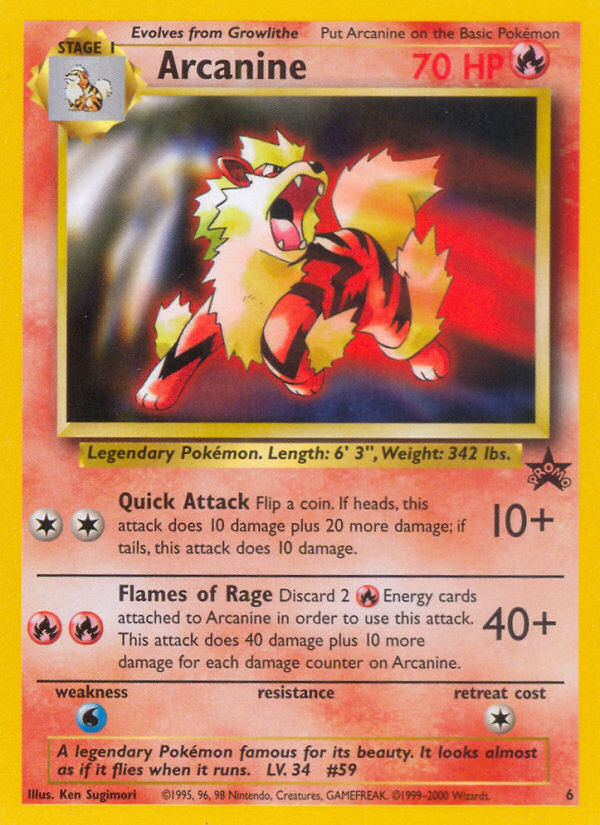 Arcanine (6) [Wizards of the Coast: Black Star Promos] Pokémon