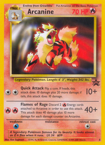 Arcanine (6) [Wizards of the Coast: Black Star Promos] Pokémon
