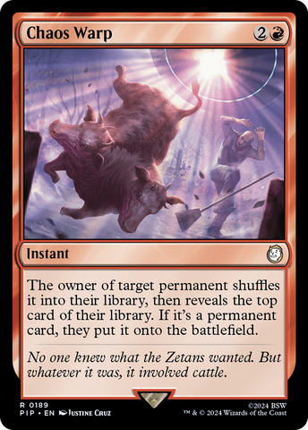 Chaos Warp [Fallout] Magic: The Gathering