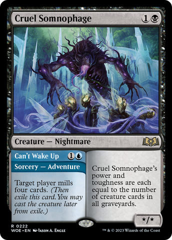 Cruel Somnophage // Can't Wake Up [Wilds of Eldraine] Magic: The Gathering