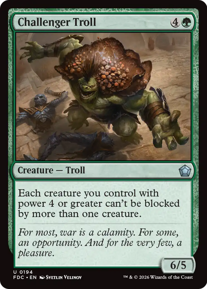 Challenger Troll [Foundations Commander] Magic: The Gathering