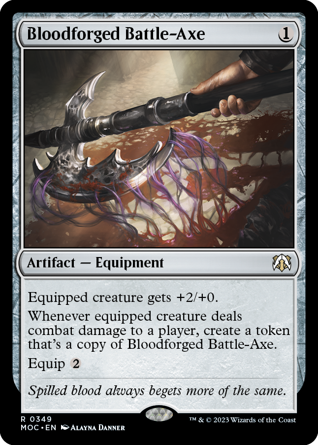 Bloodforged Battle-Axe [March of the Machine Commander] Magic: The Gathering