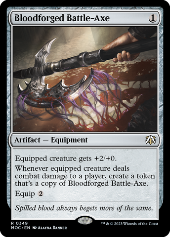 Bloodforged Battle-Axe [March of the Machine Commander] Magic: The Gathering