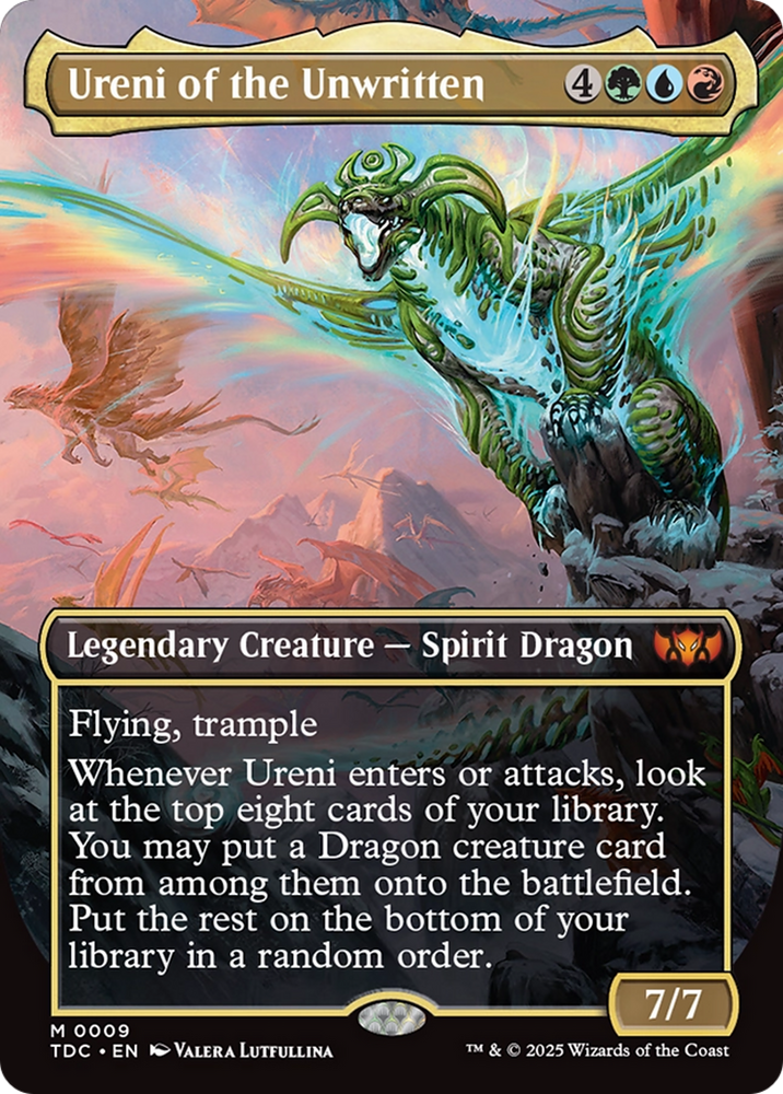 Ureni of the Unwritten (Borderless) [Tarkir: Dragonstorm Commander] Magic: The Gathering
