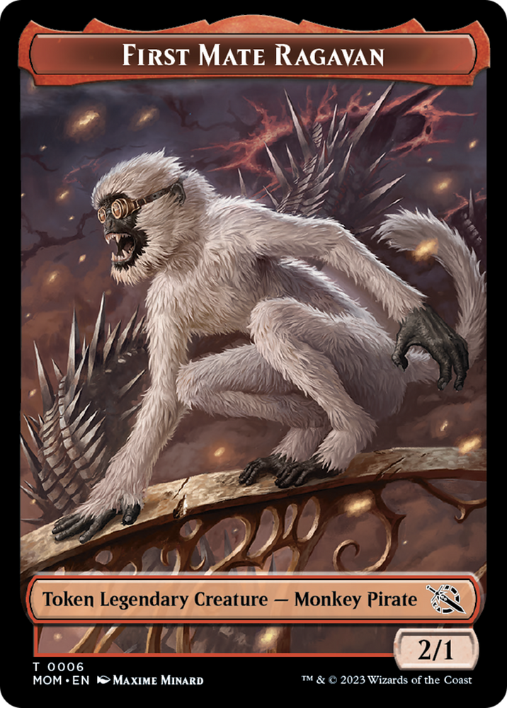 First Mate Ragavan // Spirit (13) Double-Sided Token [March of the Machine Tokens] Magic: The Gathering