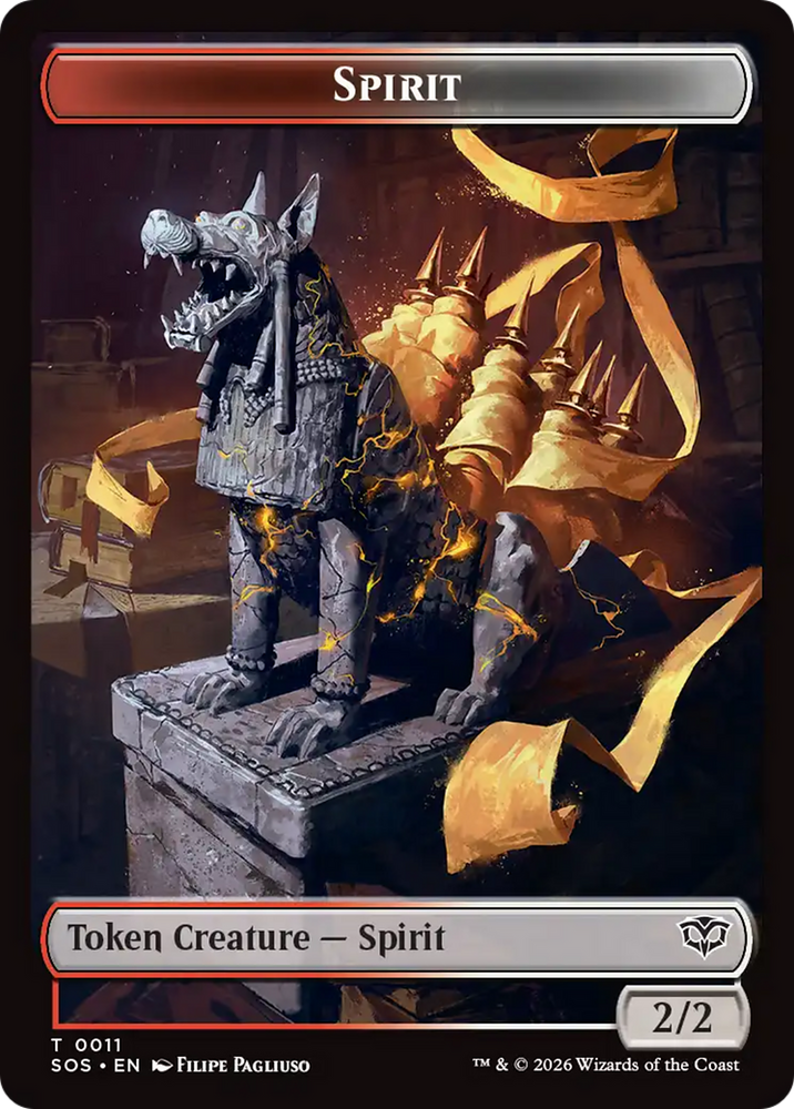 Inkling (0007) // Spirit (0011) Double-Sided Token [Secrets of Strixhaven Tokens] Magic: The Gathering