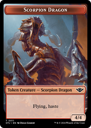 Scorpion Dragon // Plot Double-Sided Token [Outlaws of Thunder Junction Tokens] Magic: The Gathering