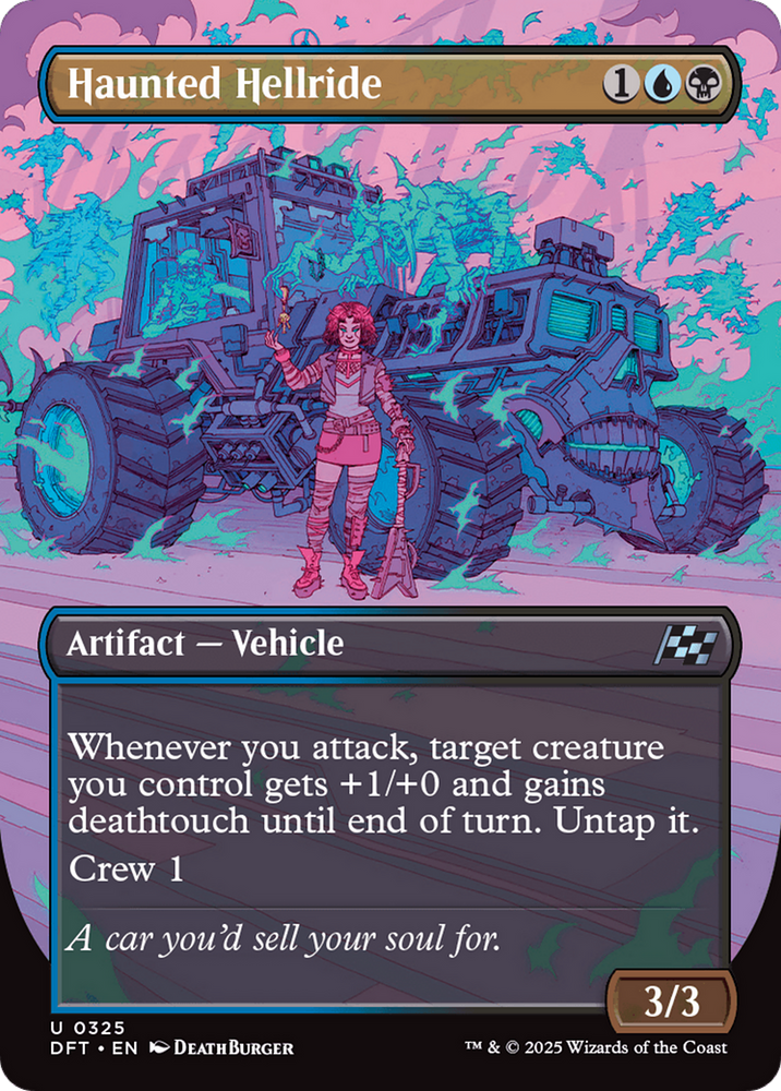 Haunted Hellride (Borderless) [Aetherdrift] Magic: The Gathering
