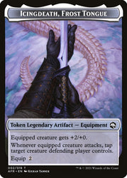 Wolf // Icingdeath, Frost Tongue Double-Sided Token [Dungeons & Dragons: Adventures in the Forgotten Realms Tokens] Magic: The Gathering