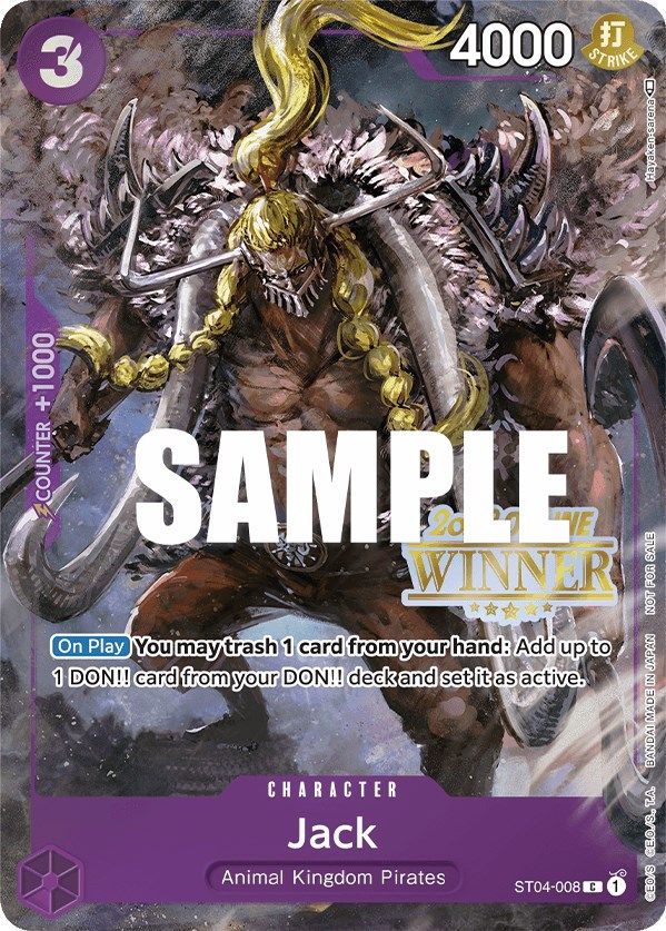 Jack (Online Regional 2023) [Winner] [One Piece Promotion Cards] Bandai
