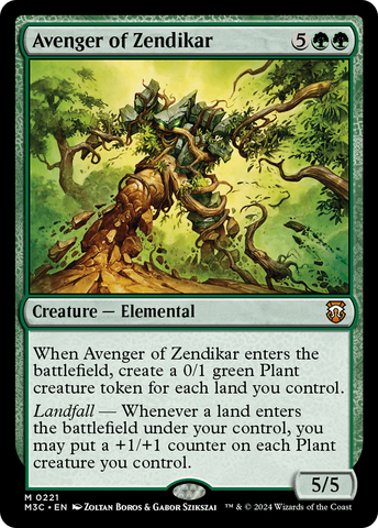 Avenger of Zendikar (Ripple Foil) [Modern Horizons 3 Commander] Magic: The Gathering