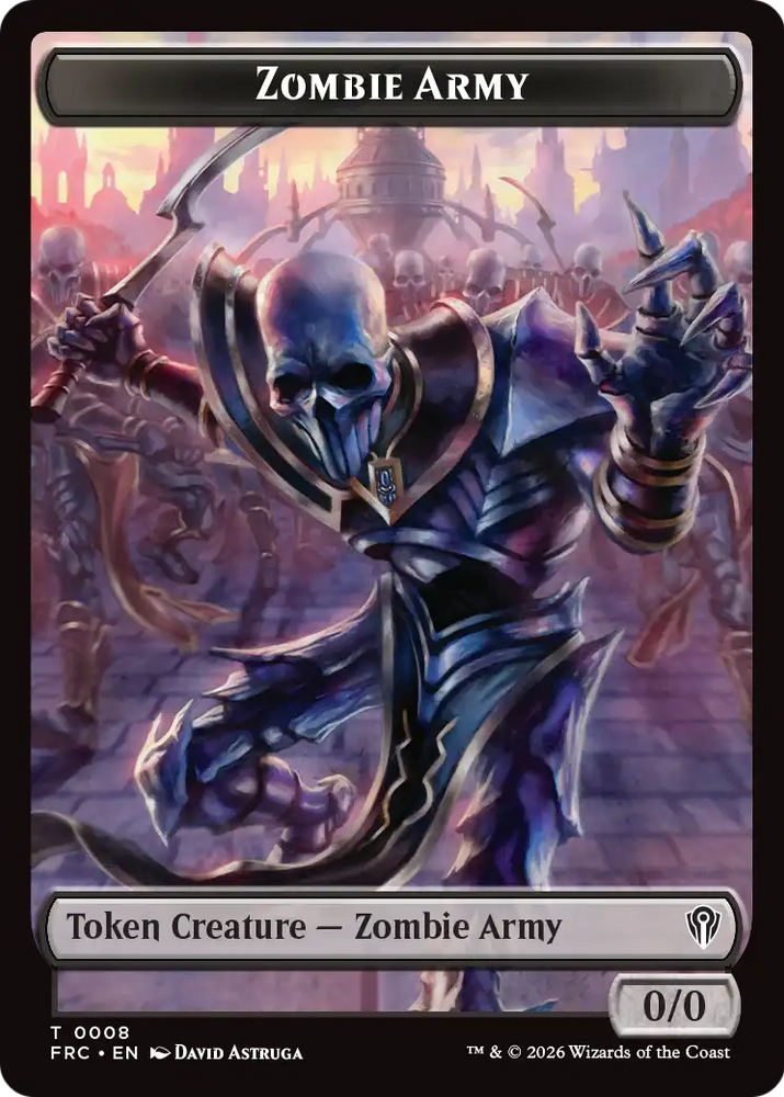 Rogue // Zombie Army Double-Sided Token [Reality Fracture Commander Tokens] Magic: The Gathering