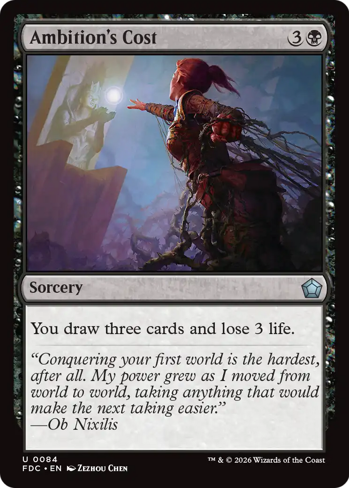 Ambition's Cost [Foundations Commander] Magic: The Gathering