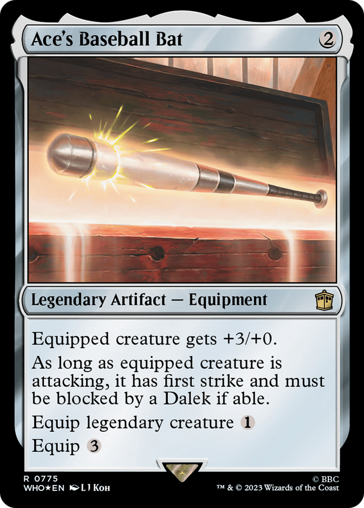 Ace's Baseball Bat (Surge Foil) [Doctor Who] Magic: The Gathering