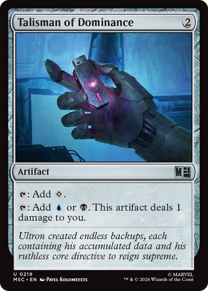 Talisman of Dominance [Marvel Super Heroes Commander] Magic: The Gathering