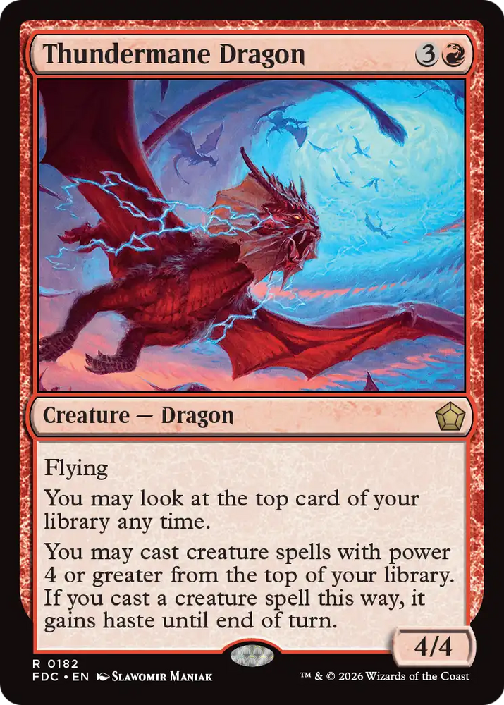 Thundermane Dragon [Foundations Commander] Magic: The Gathering