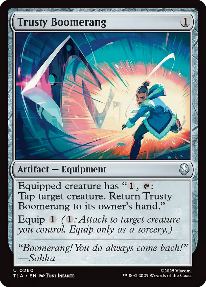 Trusty Boomerang [Avatar: The Last Airbender] Magic: The Gathering