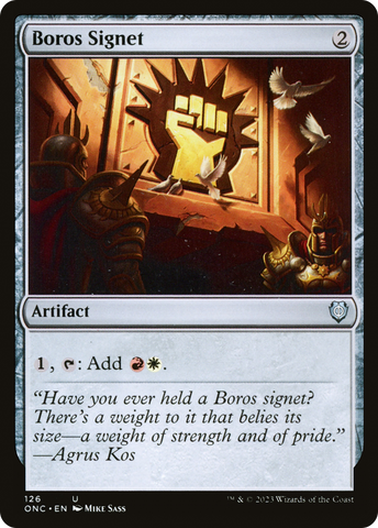 Boros Signet [Phyrexia: All Will Be One Commander] Magic: The Gathering